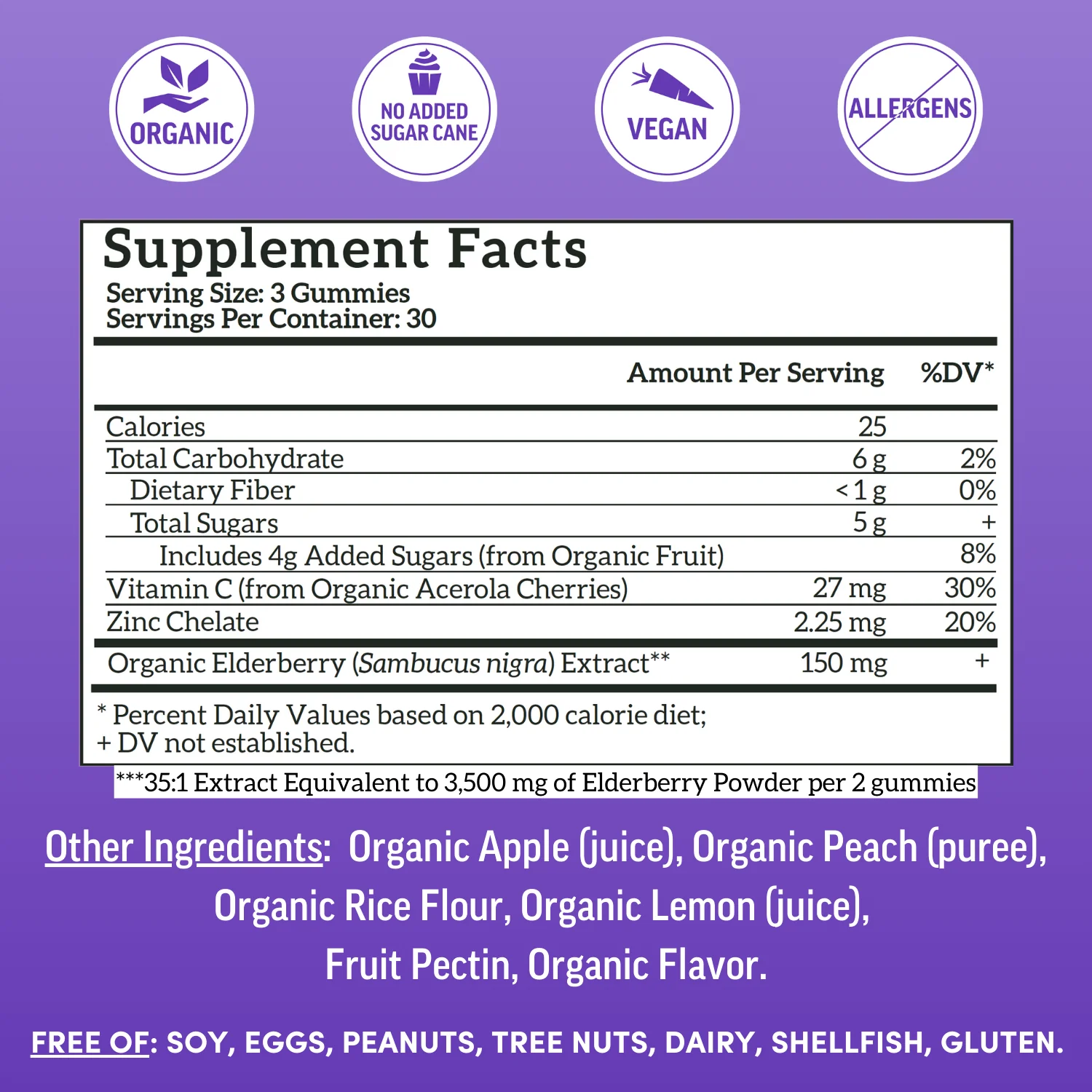 Adult Elderberry Immunity Gummies (90ct) - Image 3