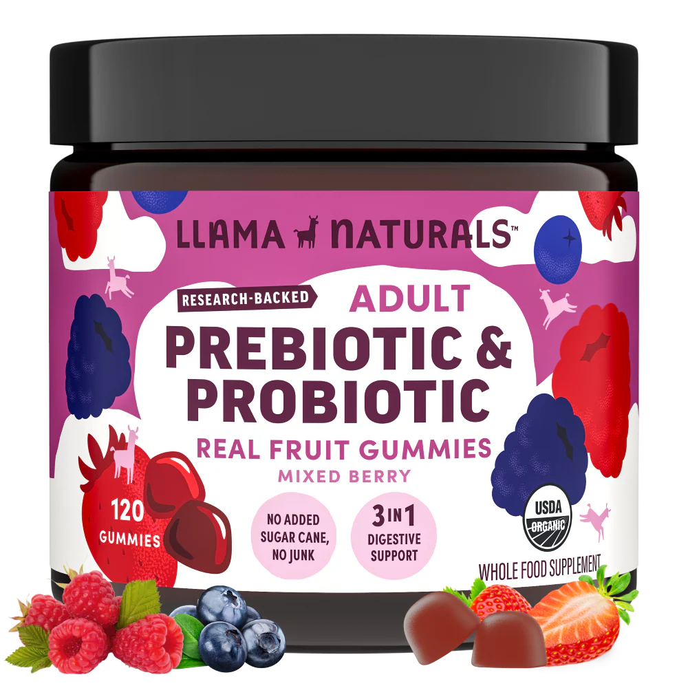 Adult Prebiotic & Probiotic Gummies, Mixed Berry (120 ct)