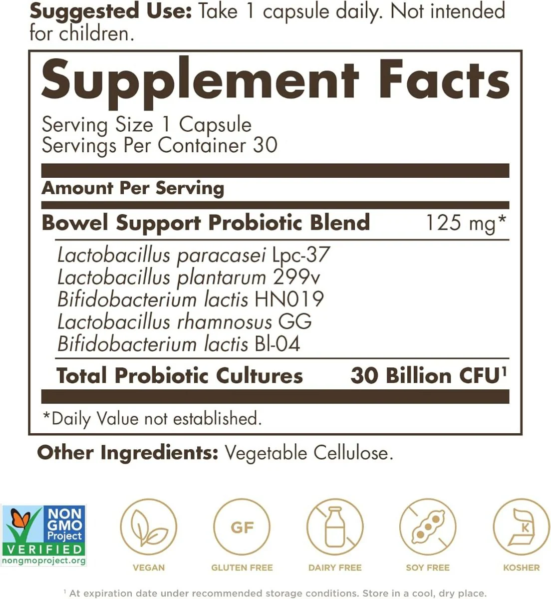 Advanced Bowel Support Probiotic 30 Billion 30Vegan Capsules - Image 5