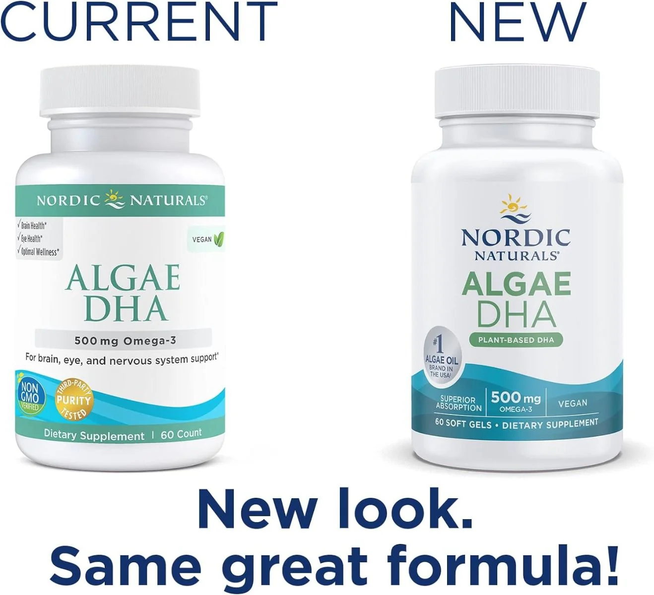 Algae Dha 500 MG 60 Veggie Softgels Unflavored - Image 2