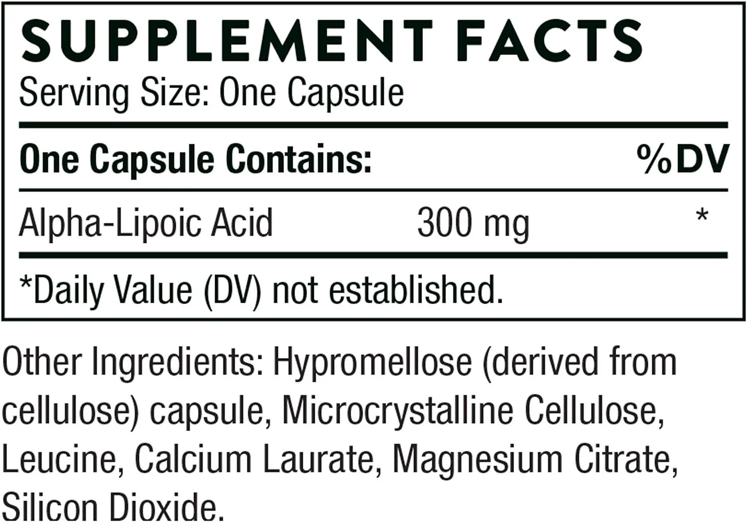 Alpha-Lipoic Acid 300 Mg 60 Veggie Caps - Image 2