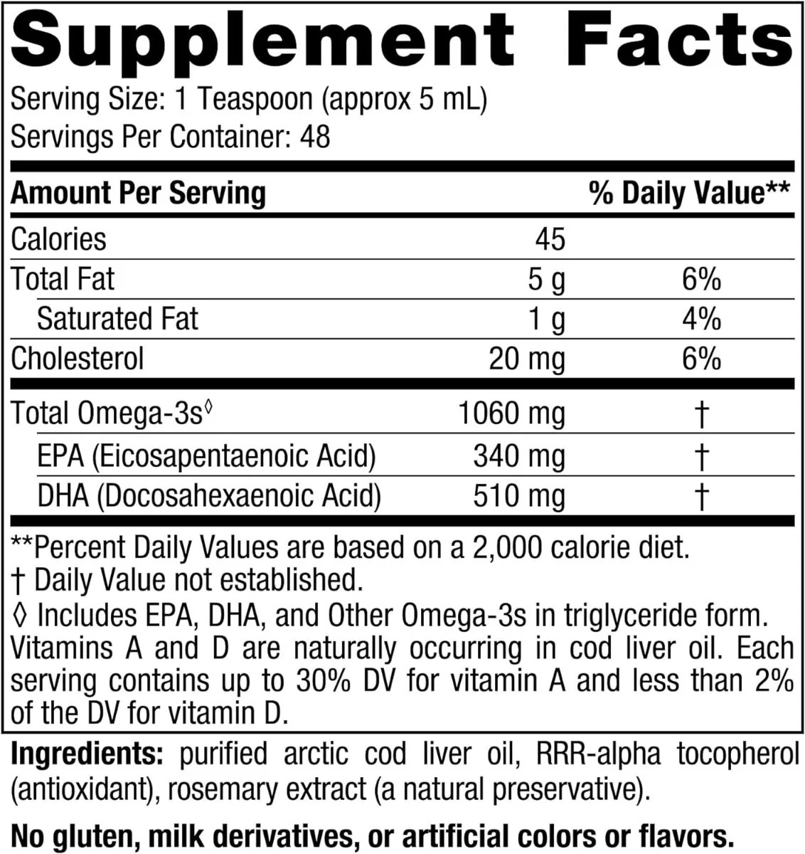 Arctic Cod Liver Oil 8 Oz Liquid Unflavored - Image 2