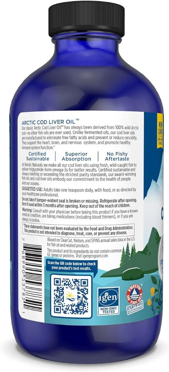 Arctic Cod Liver Oil 8 Oz Liquid Unflavored - Image 3