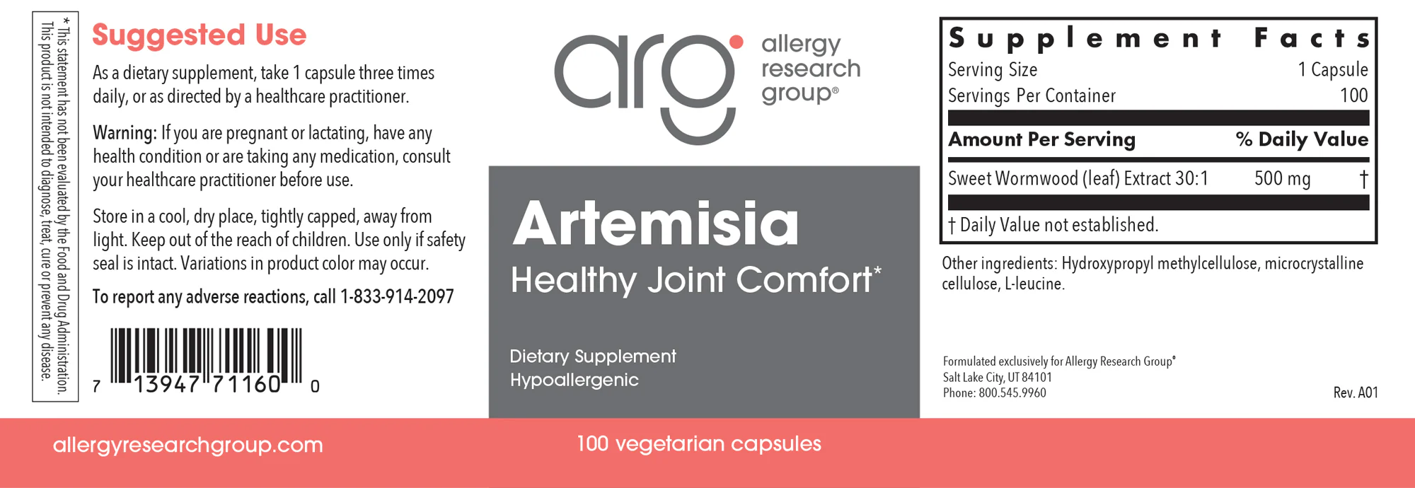 Artemisia 500 MG 100Veggie Caps - Image 2