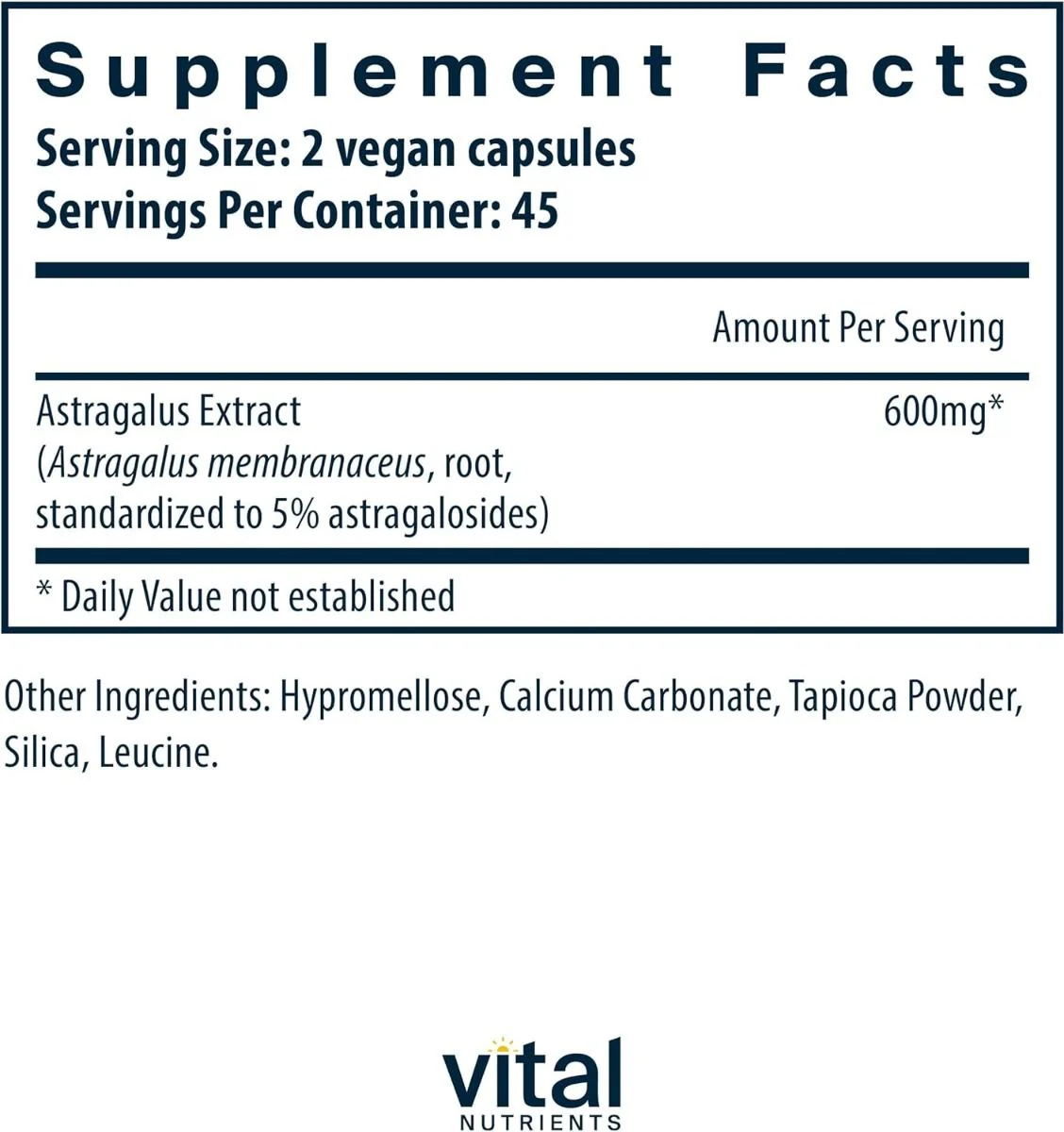 Astragalus Root Extract 300 MG 90 Capsules - Image 2