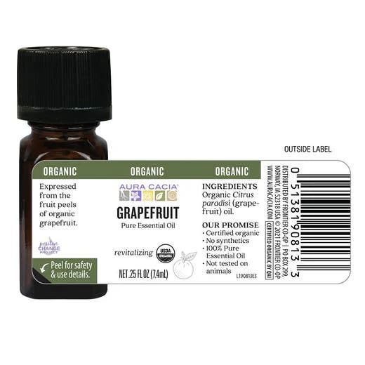 Organic Essential Oil Grapefruit .25 oz Oil - Image 5