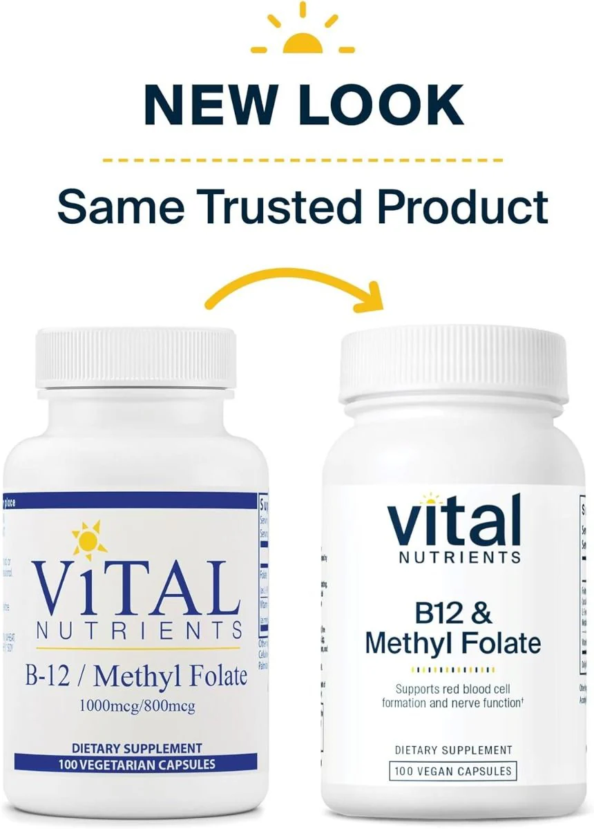 B-12 / Methyl Folate 1000 MCG 100 Capsules - Image 3