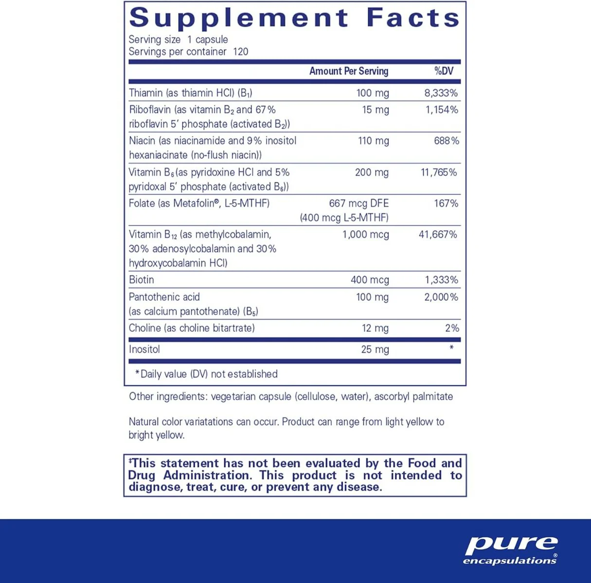 B6 Complex 120 Capsules - Image 2