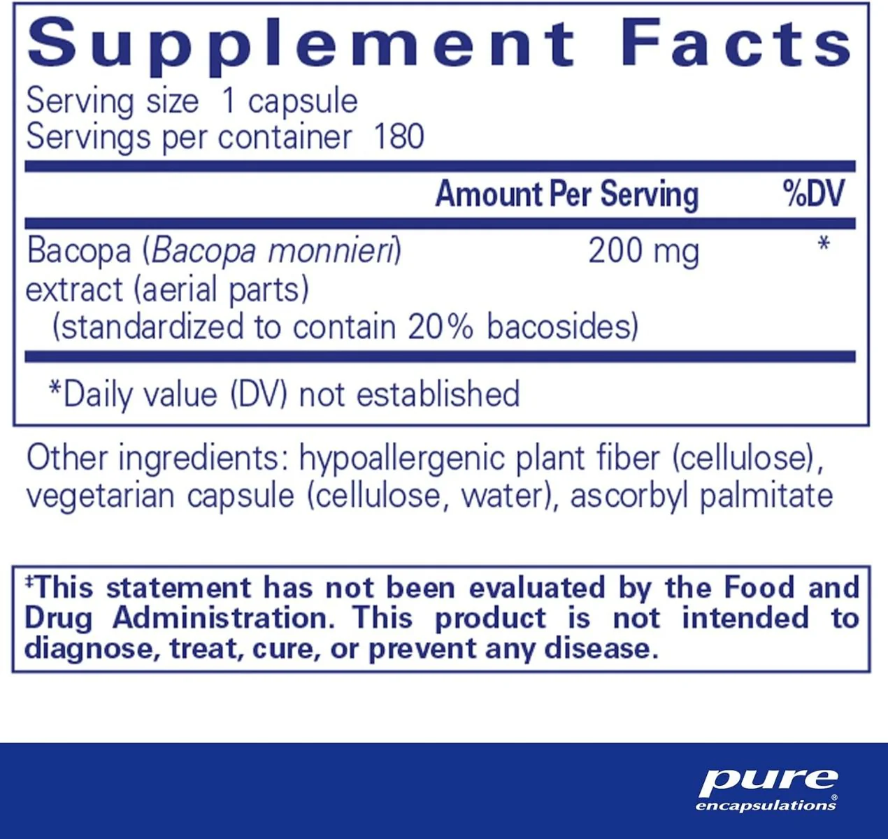 Bacopa Monni180 era 200 Mg Veggie Caps - Image 2
