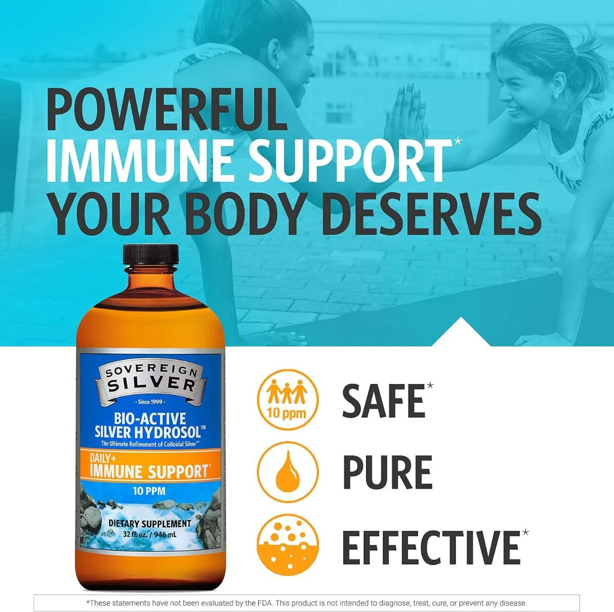 Bio-Active Colloidal Silver Hydrosol 10 PPM 32 Oz Liquid - Image 3