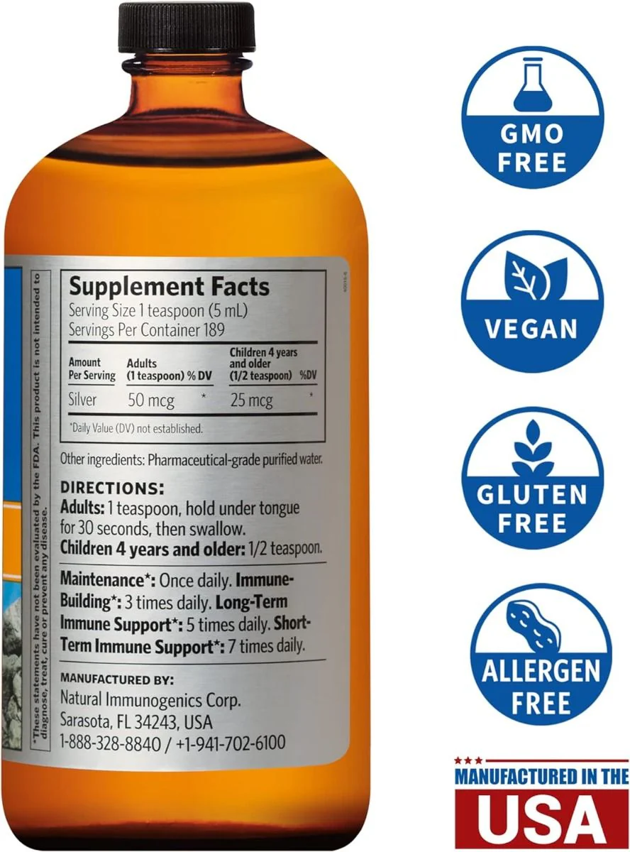 Bio-Active Colloidal Silver Hydrosol 10 PPM 32 Oz Liquid - Image 5