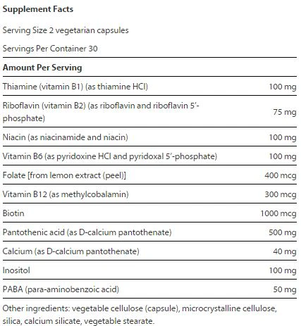 BioActive Complete B-Complex 60 Veggie Caps - Image 7
