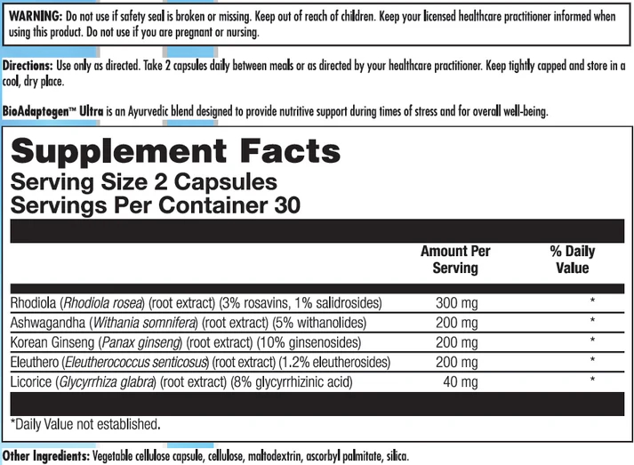 BioAdaptogen Ultra 60Capsules - Image 2