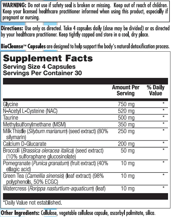 BioCleanse Capsules 120Capsules - Image 2