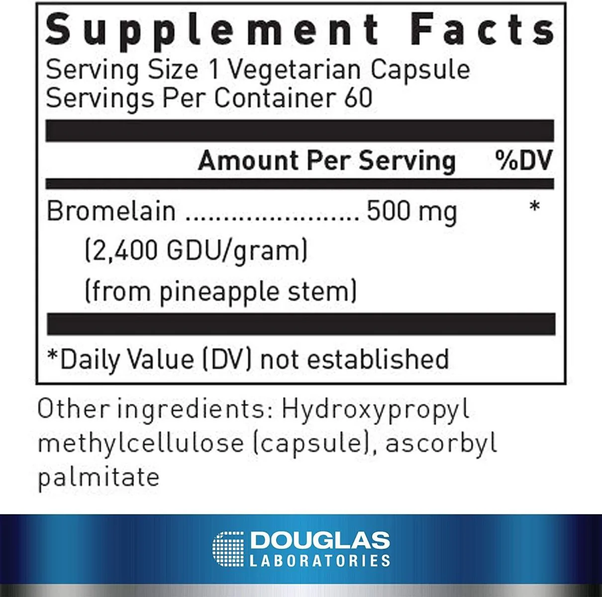 Bromelain 500 MG 60 Veggie Caps - Image 2