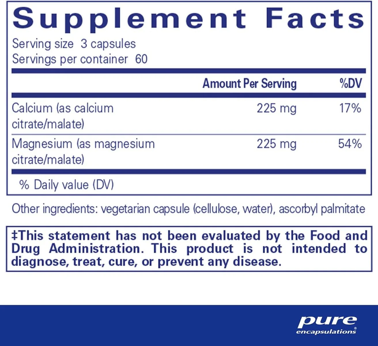 Calcium Magnesium Citrate/Malate 180 Capsules - Image 2