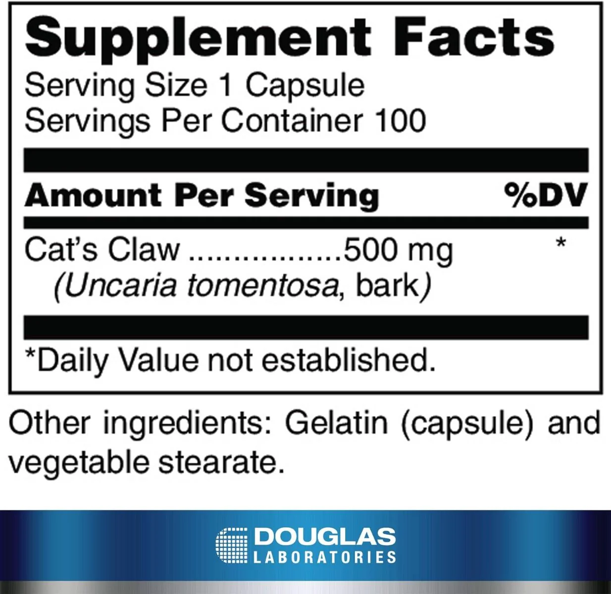 Cat's Claw 100 Capsules - Image 2