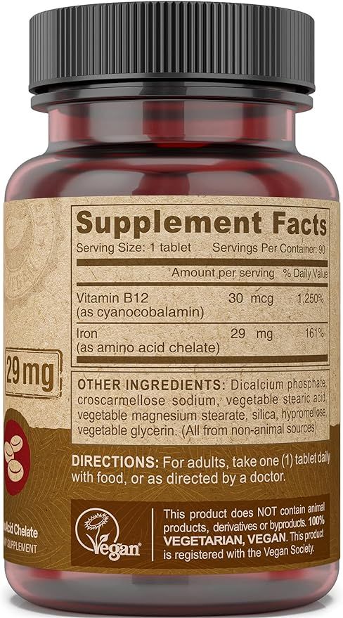 Chelated Iron 29 MG 90 Tablets - Image 6