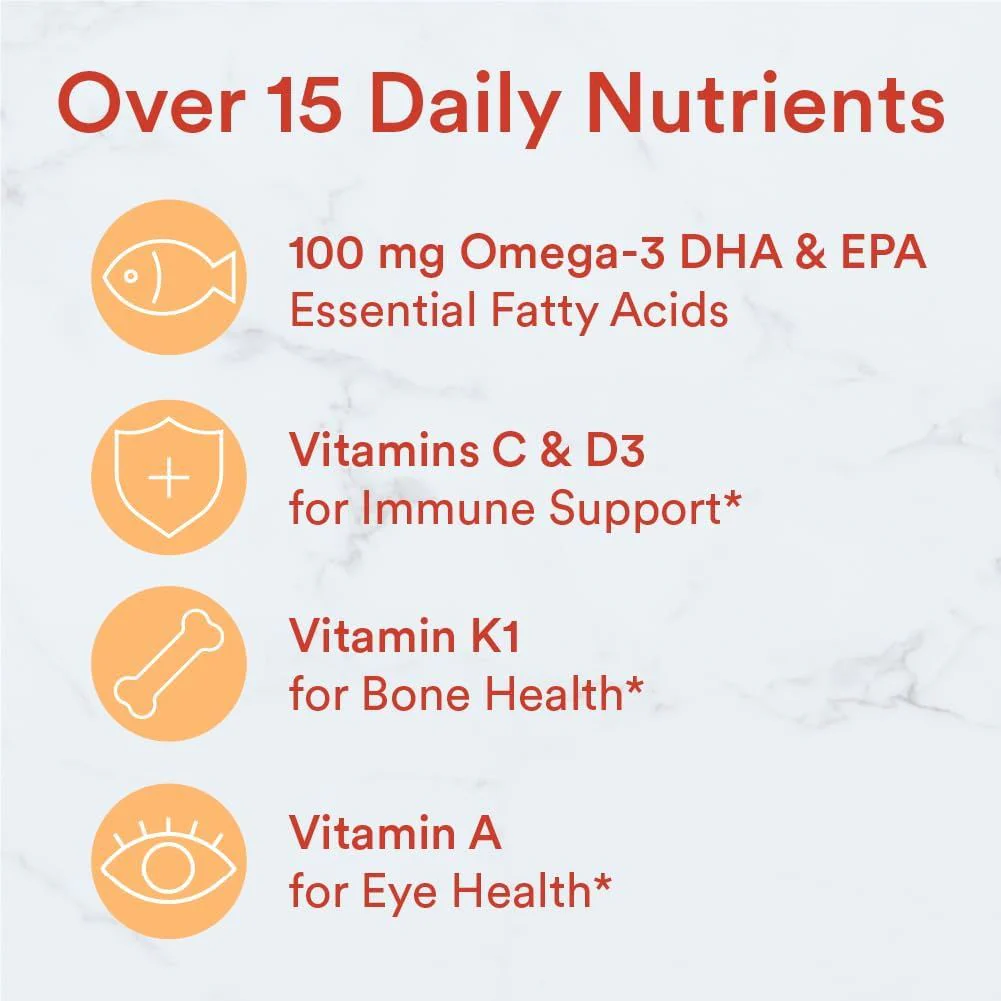 Children's All-in-One Multivitamin Plus Omega 3 Plus Vitamin D Gummies - 120 Ct - Image 5