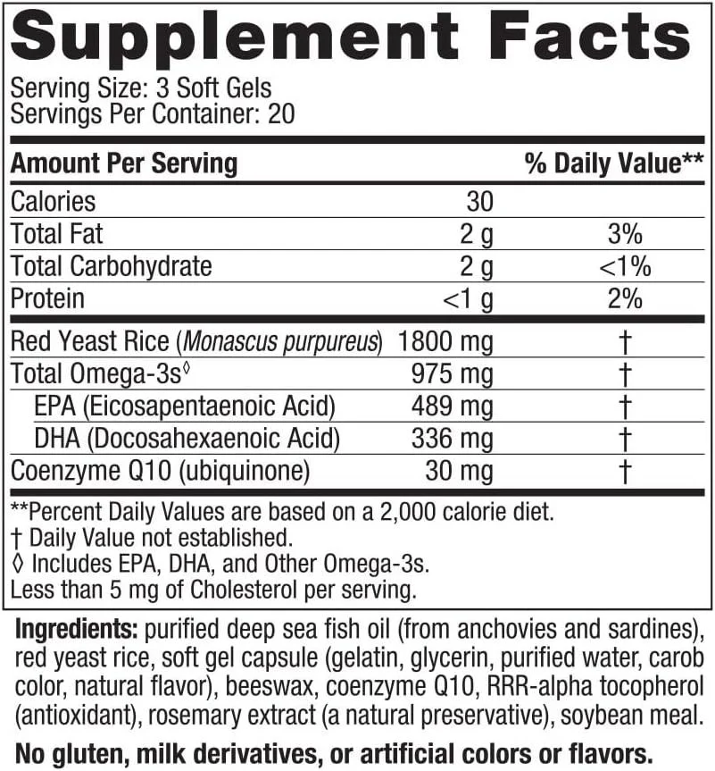 Cholesterol Support 60 Softgels - Image 2