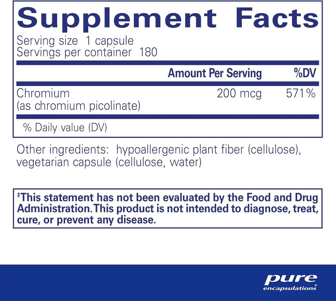 Chromium Picolinate 200 MCG 180 Capsules - Image 2