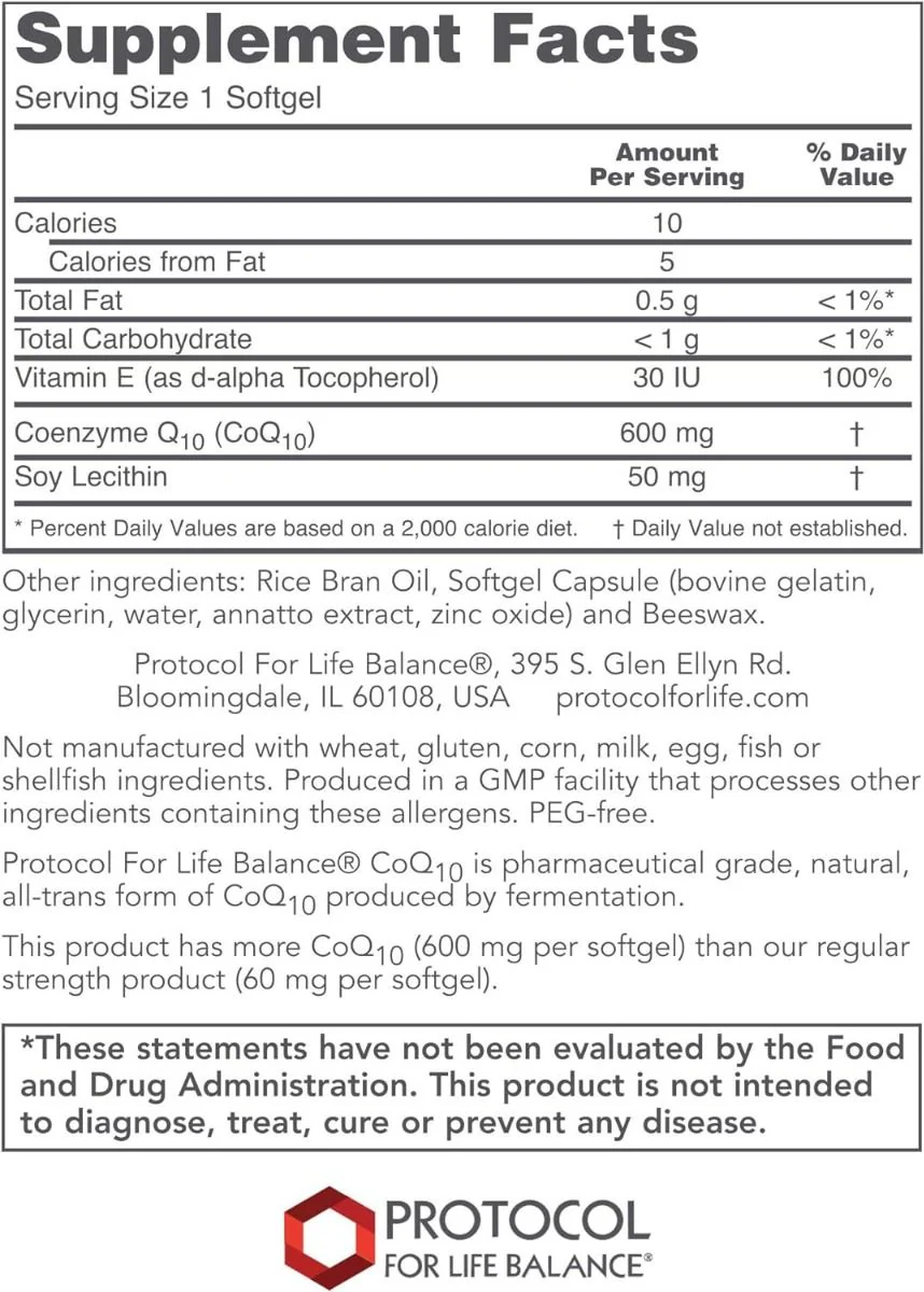CoQ10 600 mg 60 Softgels - Image 2