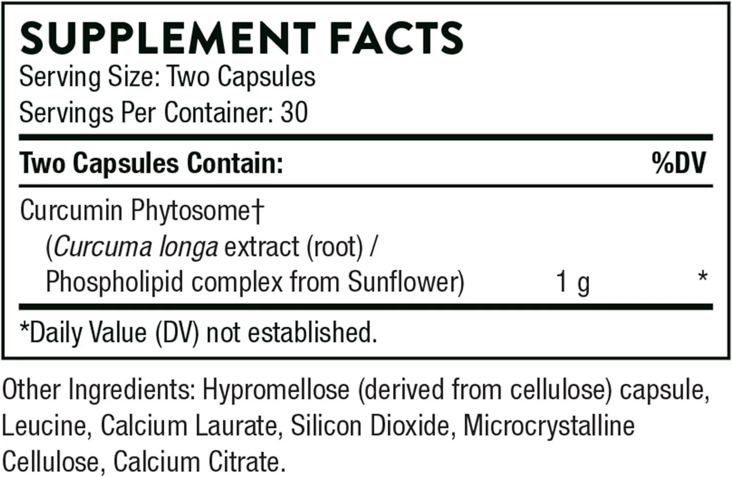 Curcumin Phytosome 1000 Mg Fka Meriva 500-Sf 60 Veggie Caps - Image 2