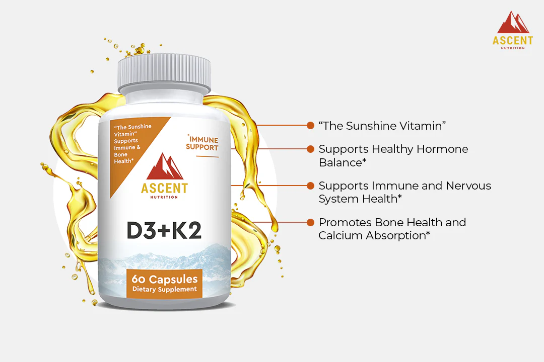 D3 + K2, 60 Capsules, 125 mcg D3 + 100 mcg K2 - Image 4