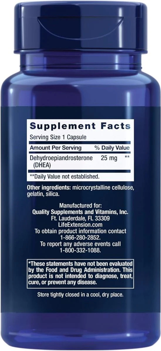 DHEA 25 MG 100 Capsules - Image 2