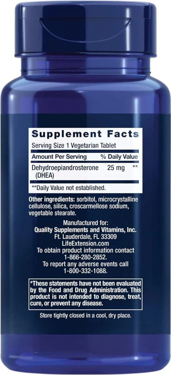 DHEA 25 MG 100 Tablets - Image 2