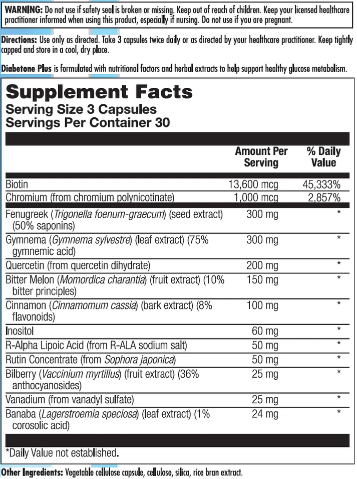 Diabetone Plus 90Capsules - Image 2