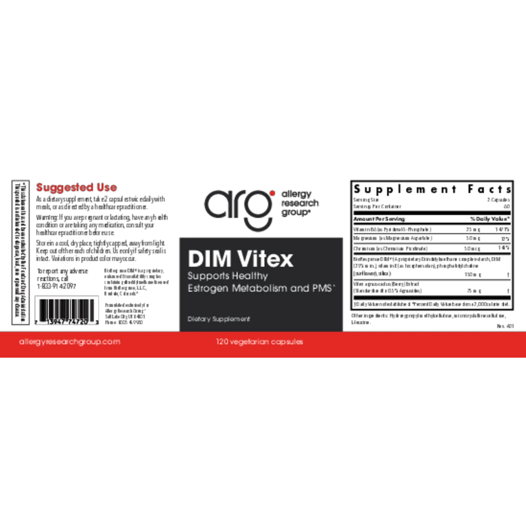DIM Vitex PMS Formula 120Veggie Caps - Image 2