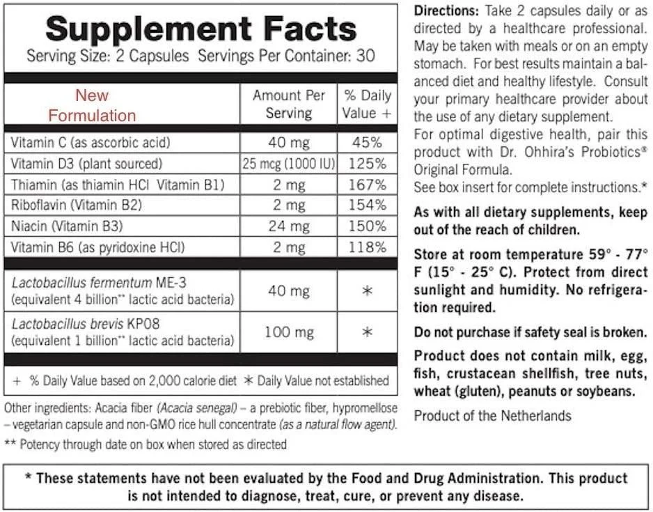 Dr. Ohhira's Probiotics Original Formula 60 Capsules - Image 2