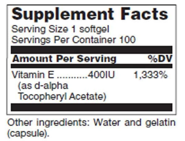 E-400 100 Softgels - Image 2