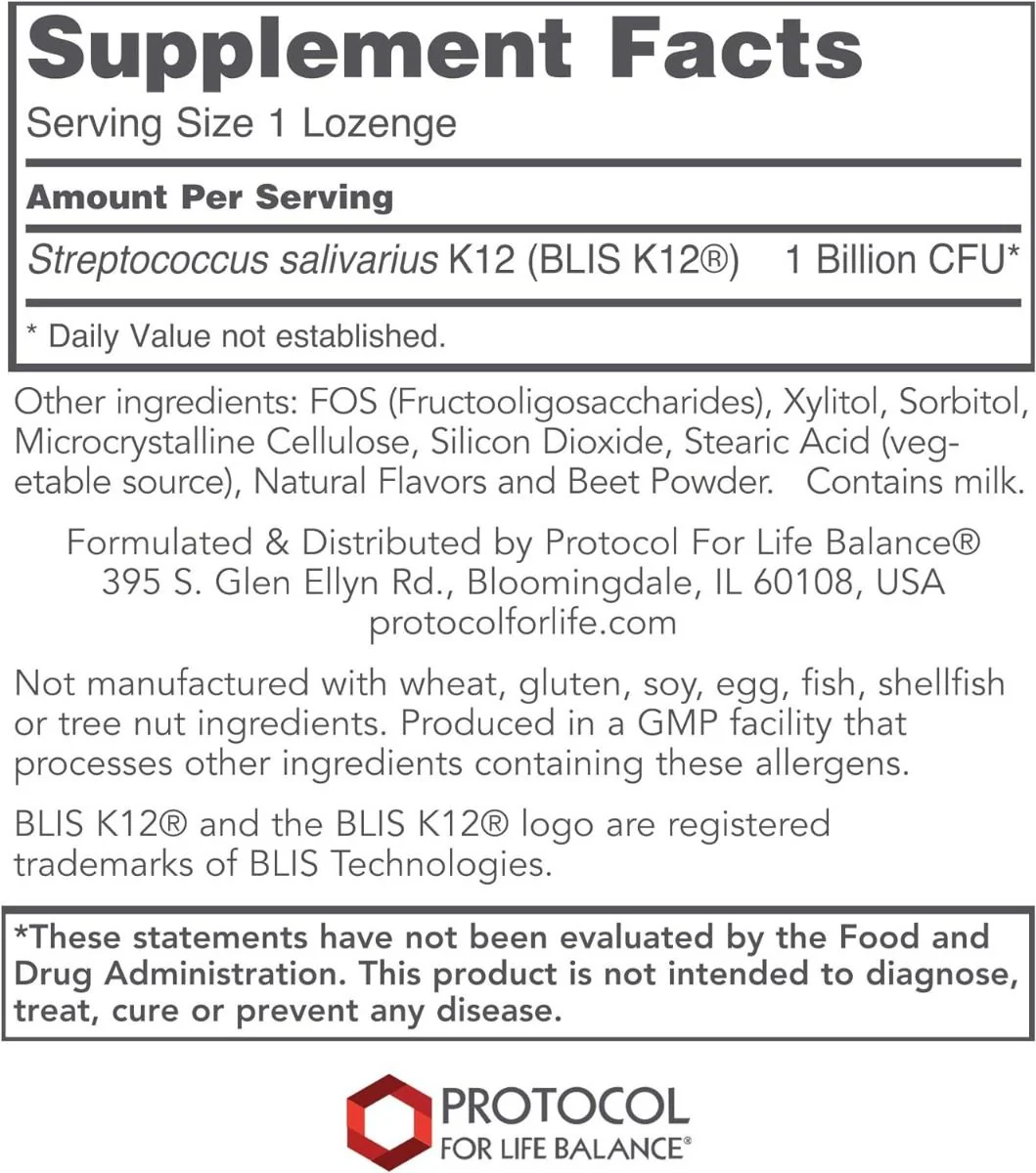 E.N.T. Biotic BLIS K12 probiotic 60loz (F) - Image 2