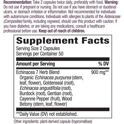 Echinacea / Goldenseal 100Capsules - Image 6