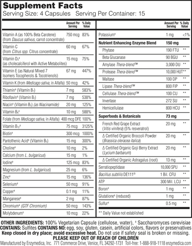 Enzyme Nutrition Multi-Vitamin for Men 120Cap - Image 2