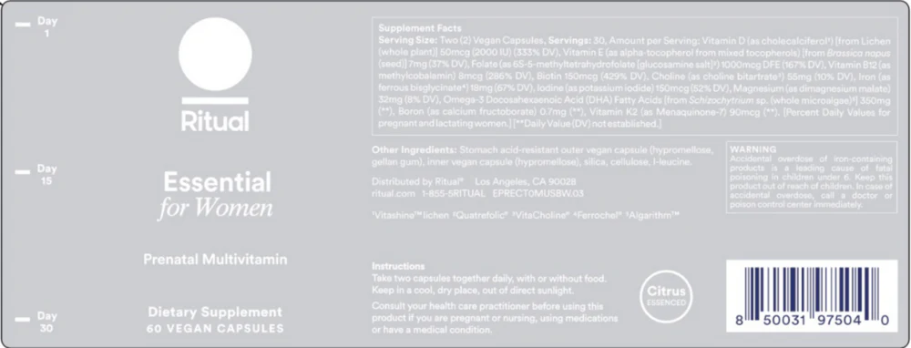 Essential for Women Prenatal Multivitamin Citrus - Image 2