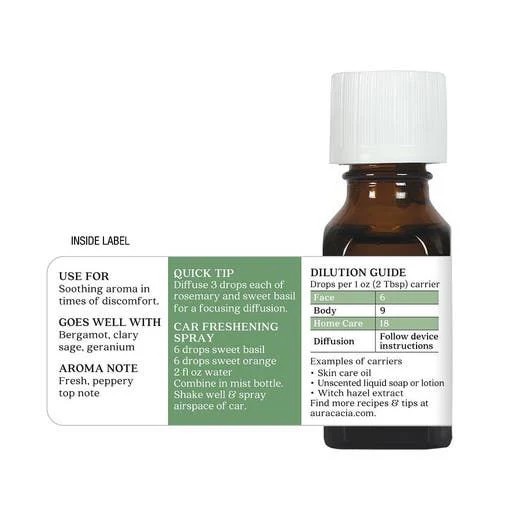 Essential Oil Sweet Basil .5 Fl. Oz. (15 Ml) Oil - Image 2