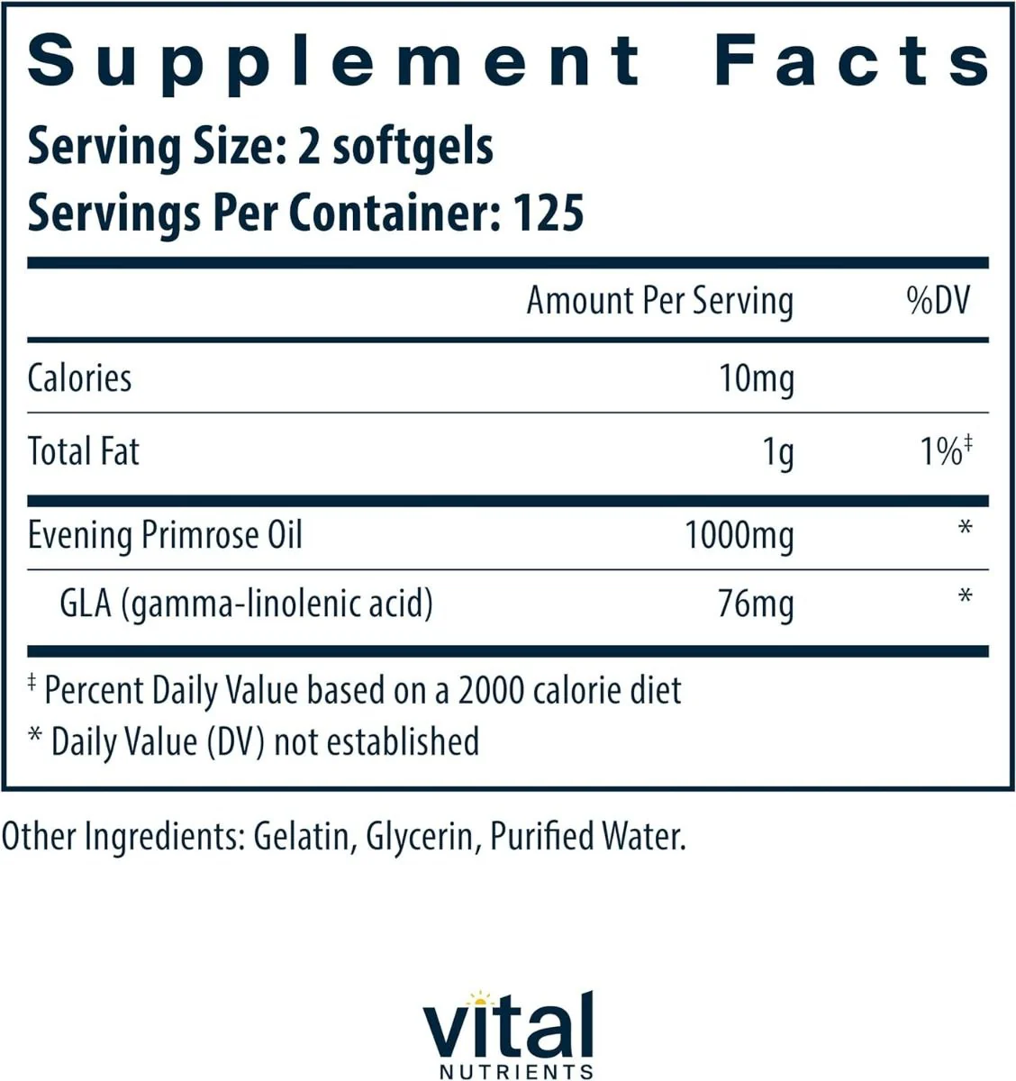 Evening Primrose Oil 500 MG 250Capsules - Image 2
