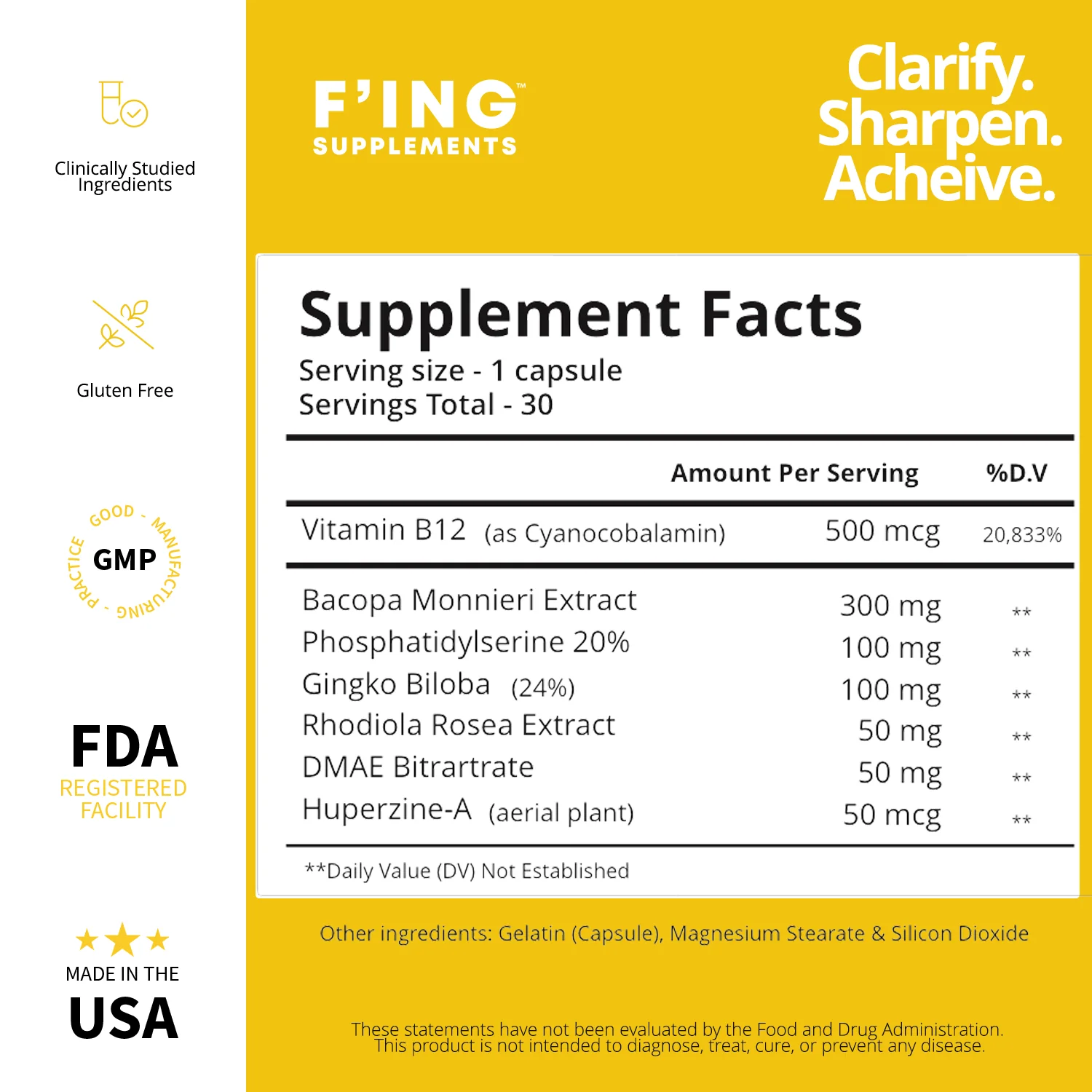 F'ing Clarity - Best Supplements for Brain Fog Relief | Improve Memory & Focus - Image 3