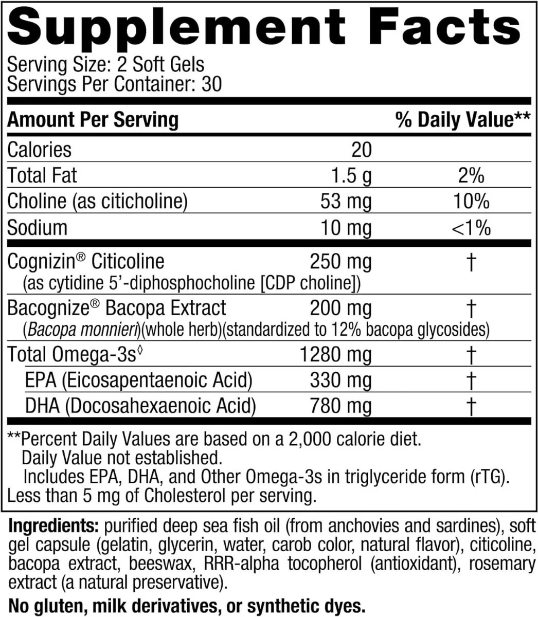 Focus Support 60 Softgels Unflavored - Image 2