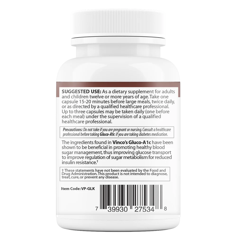 Gluco-A1C (Formerly Glukokine) 60 Tablets - Image 3