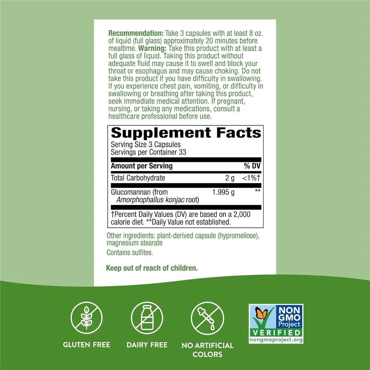 Glucomannan From Konjac Root 100 Capsules - Image 9