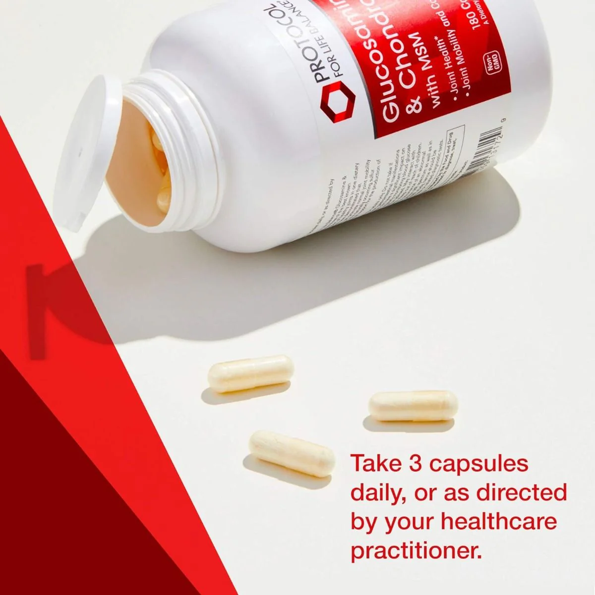 Glucosamine and Chondroitin + MSM 180 Capsules - Image 4