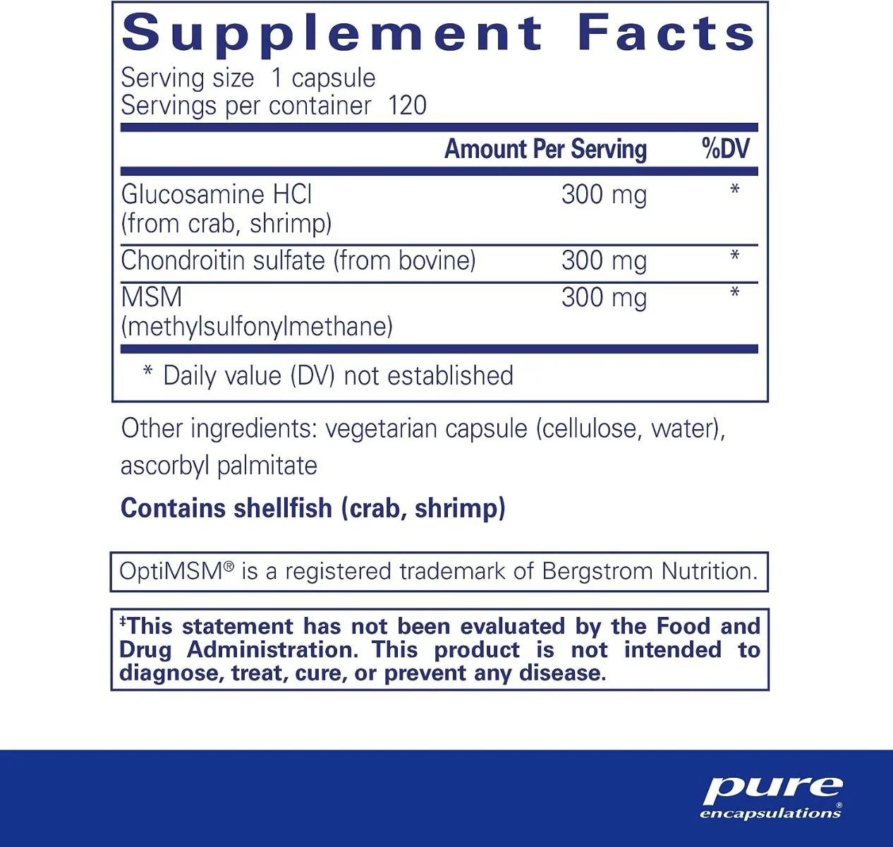 Glucosamine + Chondroitin with MSM 120 Veggie Caps - Image 2