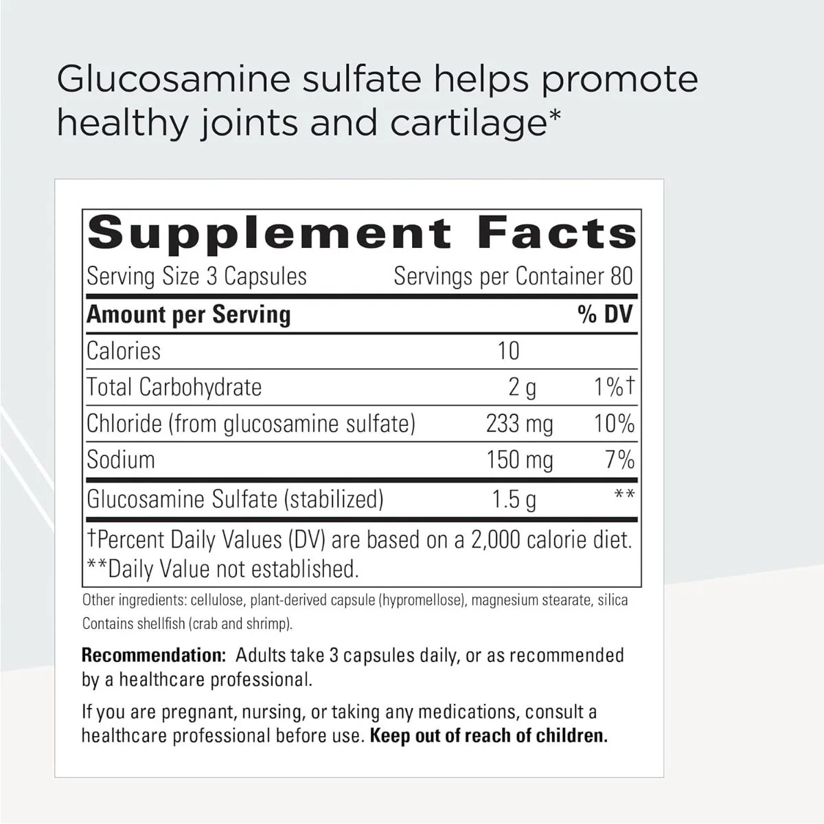 Glucosamine Sulfate 240 Veggie Caps - Image 2