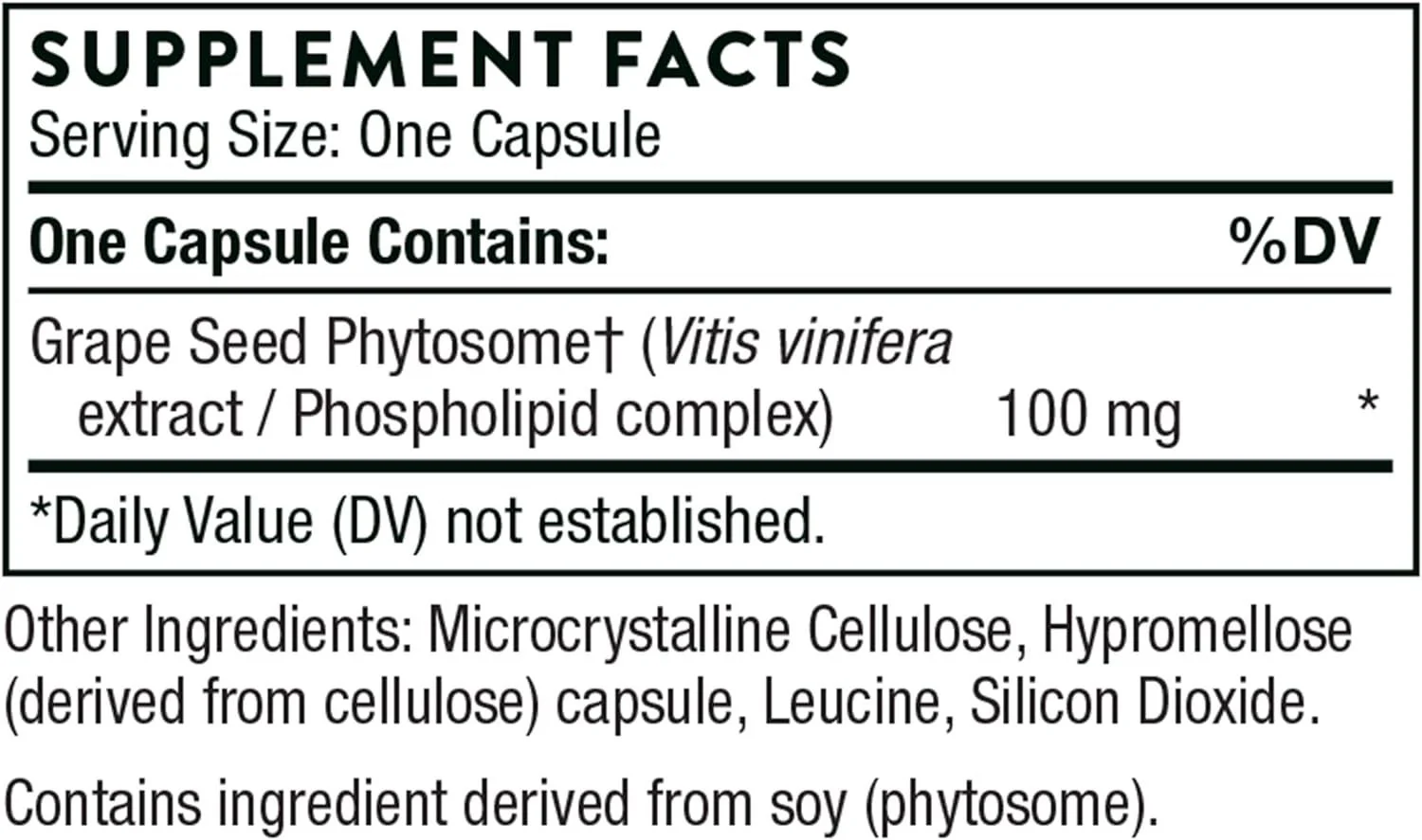 Grape Seed Extract Fka O.P.C.-100 100 MG 60 Veggie Caps - Image 2