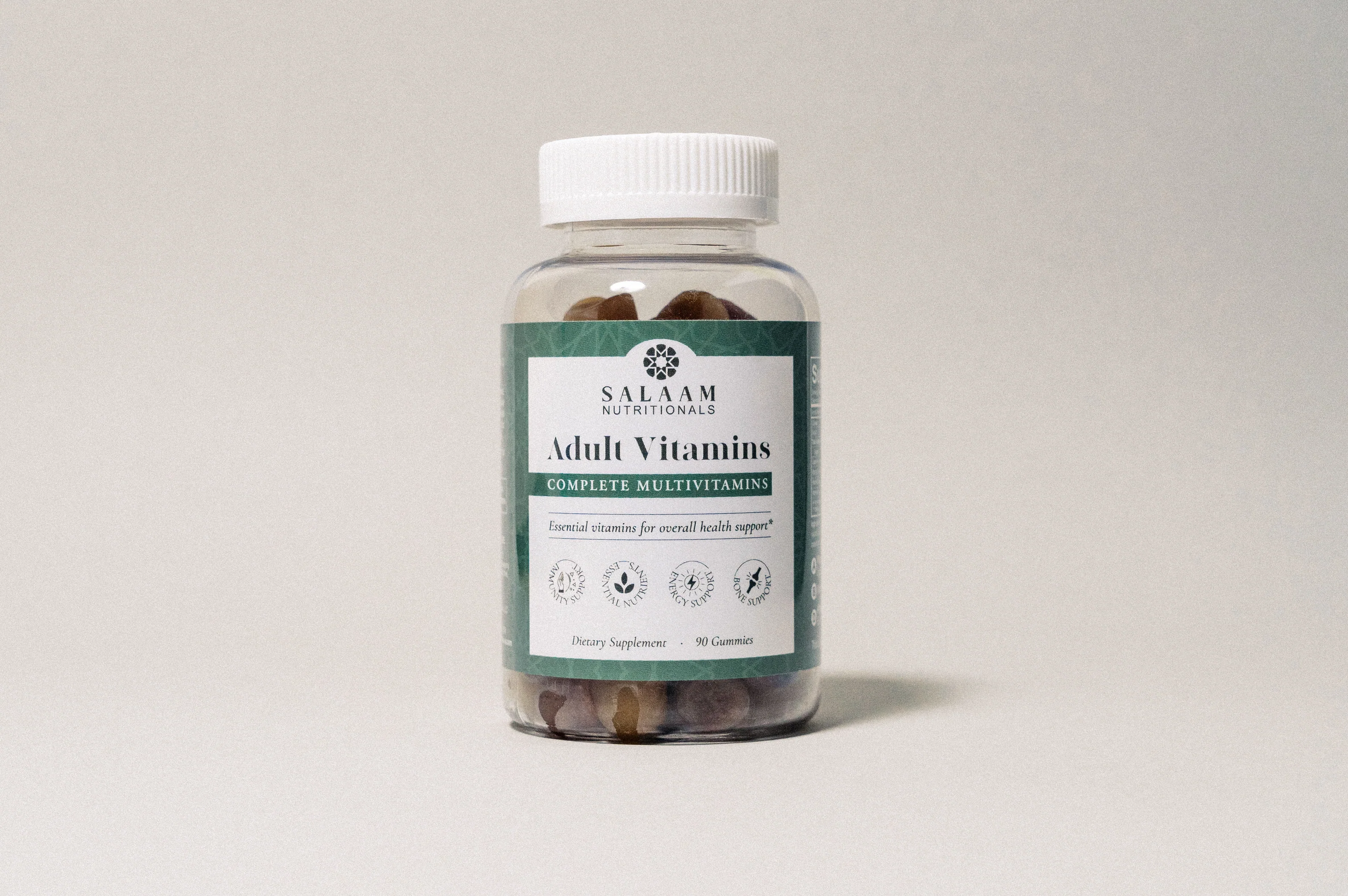 Halal Adult Multivitamin Gummies - Complete Nutrition with Essential Vitamins - 90 Count