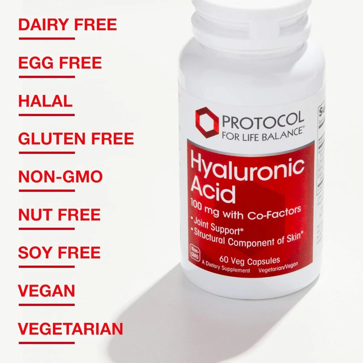 Hyaluronic Acid 100 mg with Co-factors 100 MG 60 Veggie Caps - Image 6
